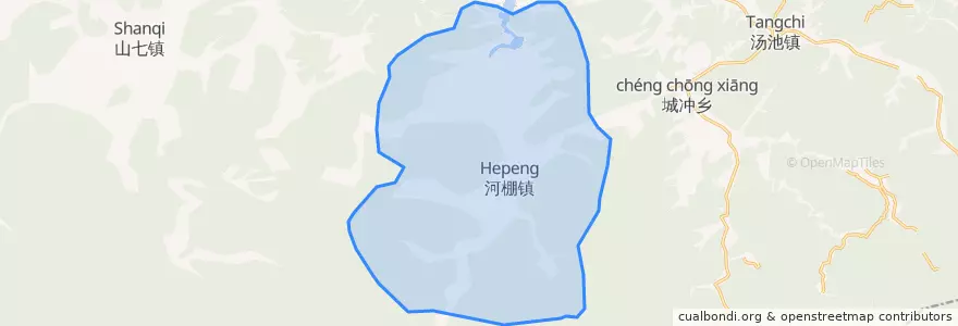 Mapa de ubicacion de Hepeng.