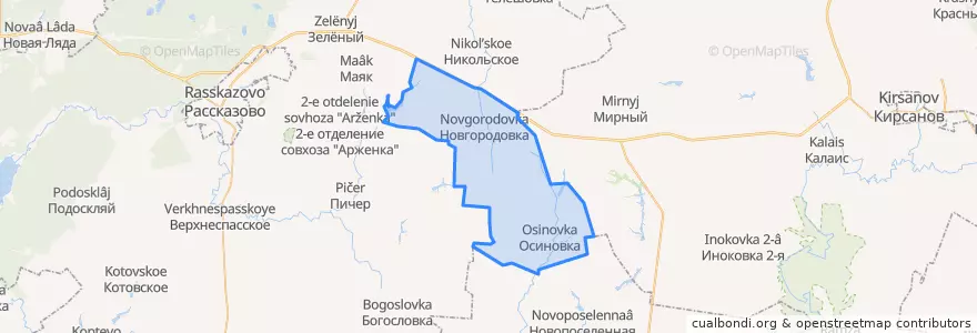 Mapa de ubicacion de Новгородовский сельсовет.