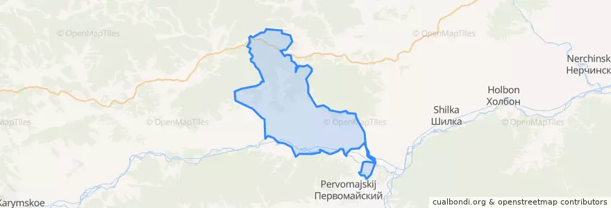 Mapa de ubicacion de Размахнинское сельское поселение.