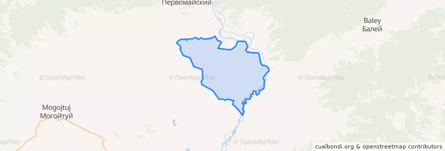 Mapa de ubicacion de Ононское сельское поселение.