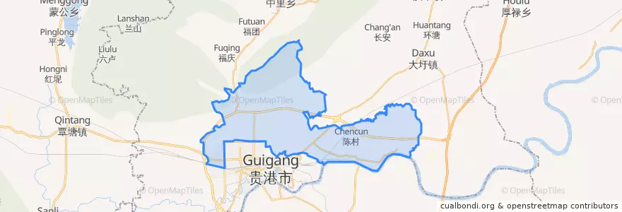 Mapa de ubicacion de 港城.