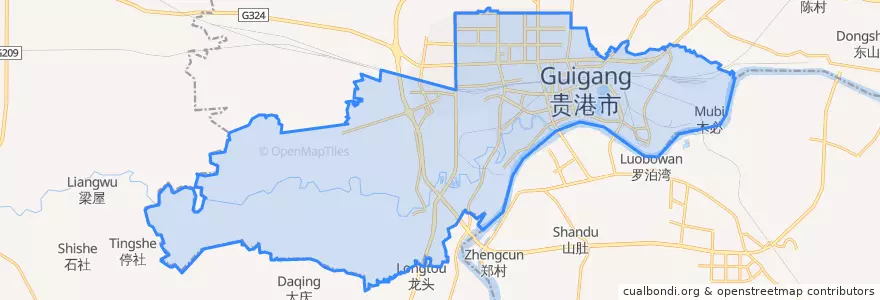 Mapa de ubicacion de 贵城街道.