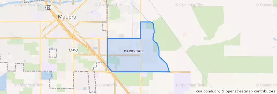 Mapa de ubicacion de Parksdale.