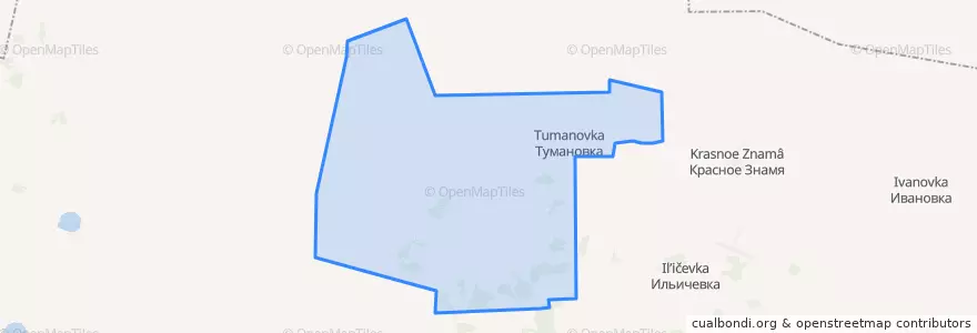 Mapa de ubicacion de Тумановское сельское поселение.