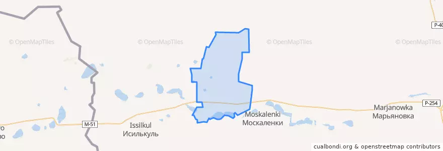 Mapa de ubicacion de Звездинское сельское поселение.