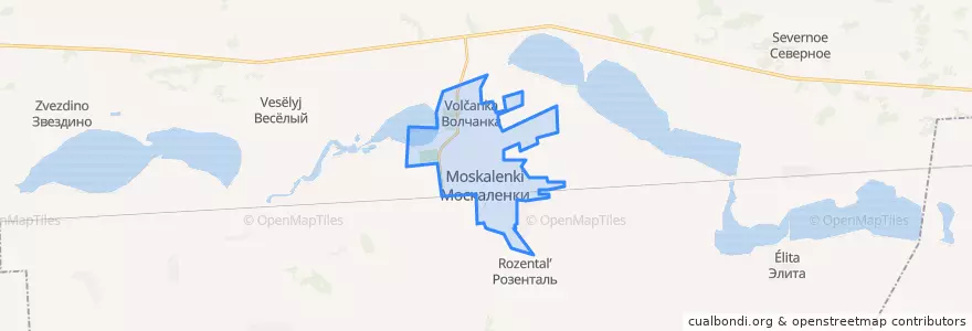 Mapa de ubicacion de Москаленское городское поселение.