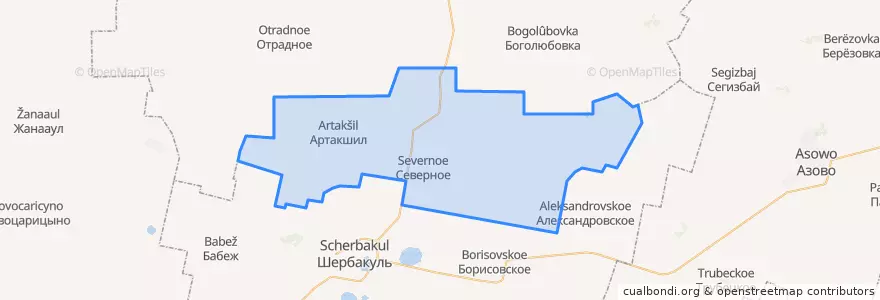 Mapa de ubicacion de Изюмовское сельское поселение.