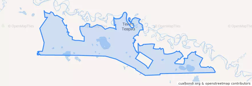 Mapa de ubicacion de Тевризское городское поселение.