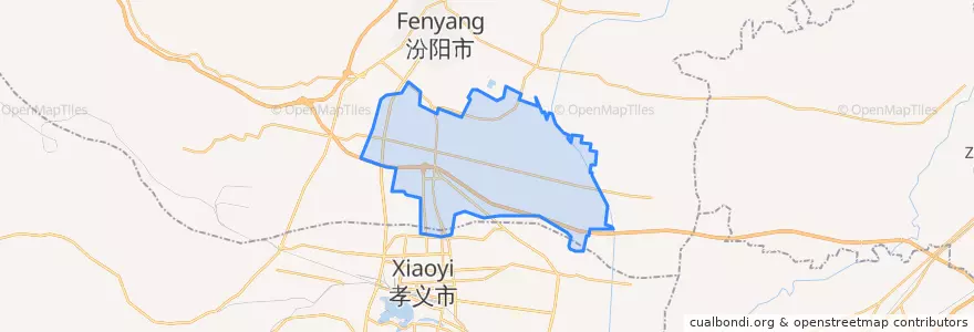 Mapa de ubicacion de Yangcheng.