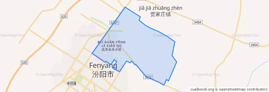 Mapa de ubicacion de Chenbei Subdistrict.