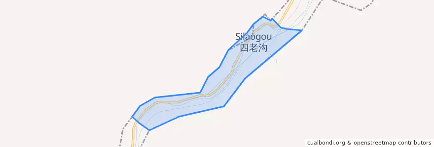 Mapa de ubicacion de 四老沟街道.