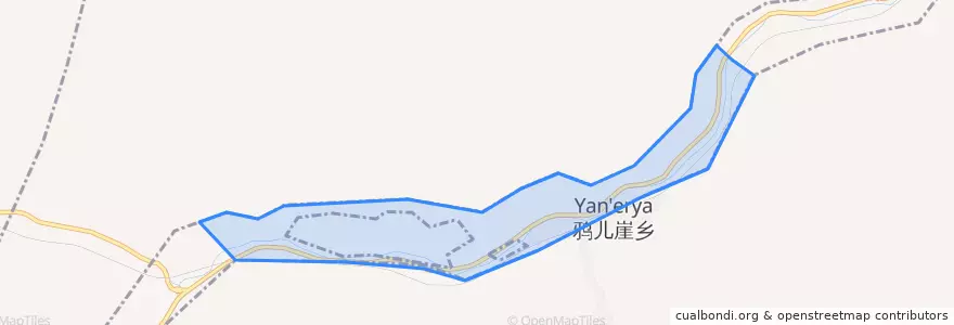 Mapa de ubicacion de 雁崖街道.