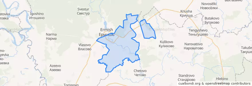 Mapa de ubicacion de Надежкинское сельское поселение.