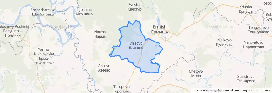 Mapa de ubicacion de Савватемское сельское поселение.