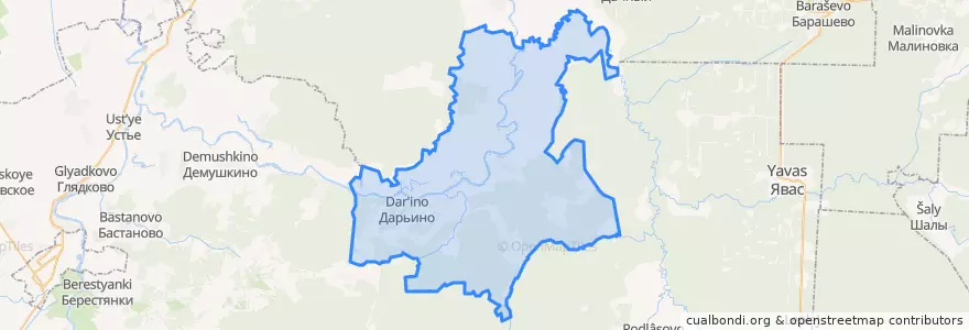 Mapa de ubicacion de Котелинское сельское поселение.