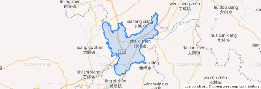Mapa de ubicacion de 沙溪镇.