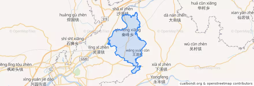 Mapa de ubicacion de 秦峰镇.