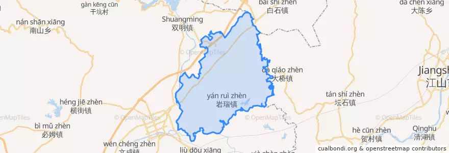 Mapa de ubicacion de 岩瑞镇.