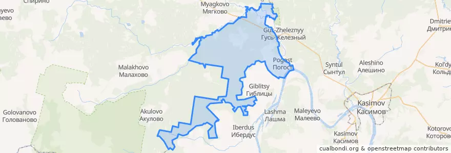 Mapa de ubicacion de Погостинское сельское поселение.