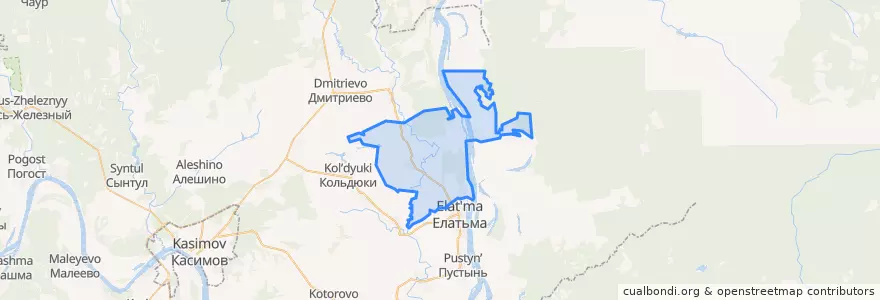 Mapa de ubicacion de Савостьяновское сельское поселение.