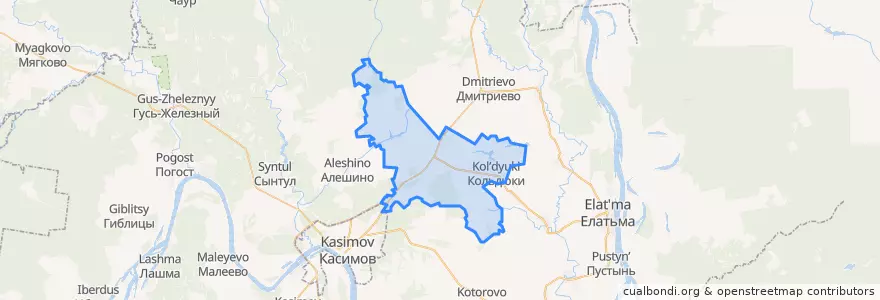 Mapa de ubicacion de Торбаевское сельское поселение.