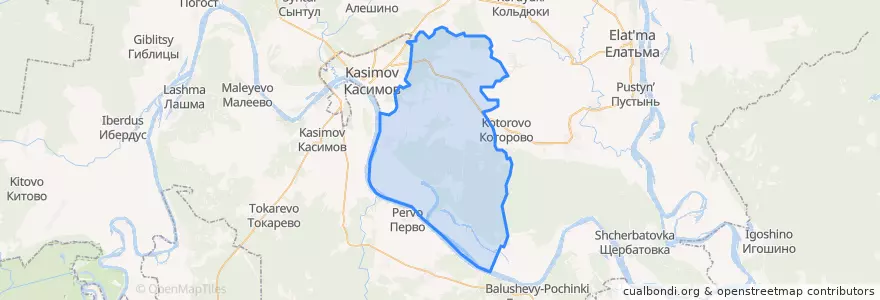 Mapa de ubicacion de Ахматовское сельское поселение.