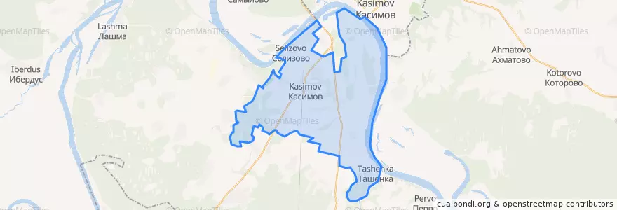 Mapa de ubicacion de Овчинниковское сельское поселение.