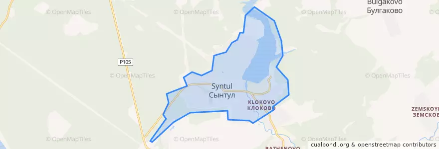 Mapa de ubicacion de Сынтульское городское поселение.