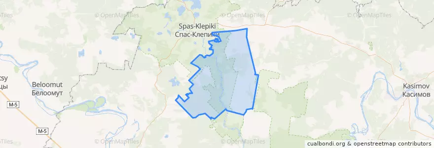 Mapa de ubicacion de Бусаевское сельское поселение.
