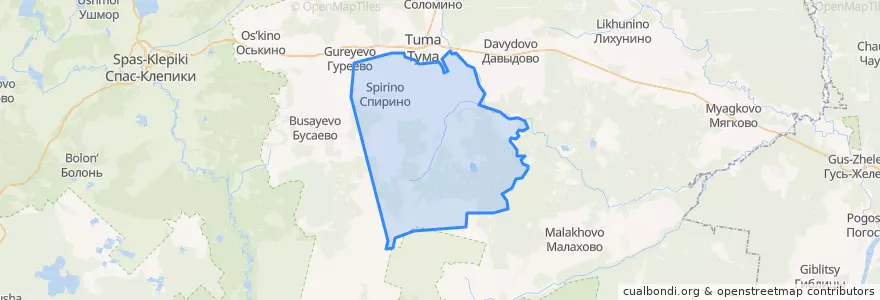 Mapa de ubicacion de Уткинское сельское поселение.