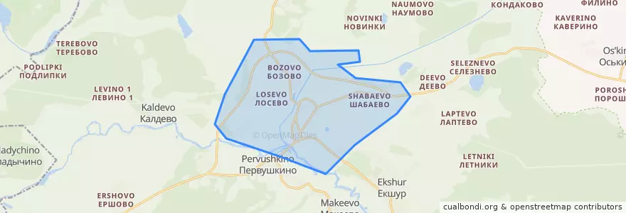 Mapa de ubicacion de Спас-Клепиковское городское поселение.