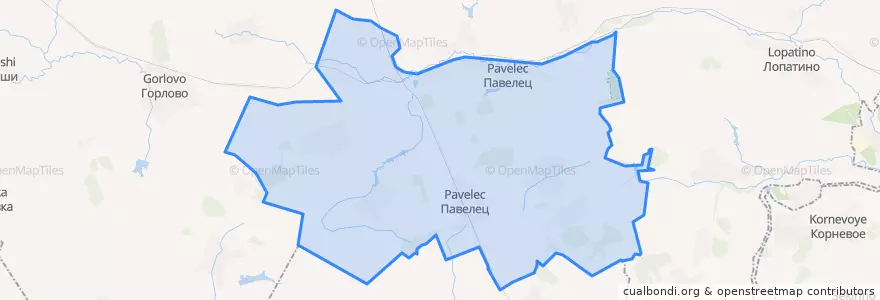 Mapa de ubicacion de Павелецкое городское поселение.
