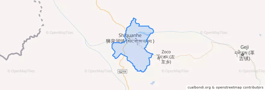 Mapa de ubicacion de 狮泉河镇.