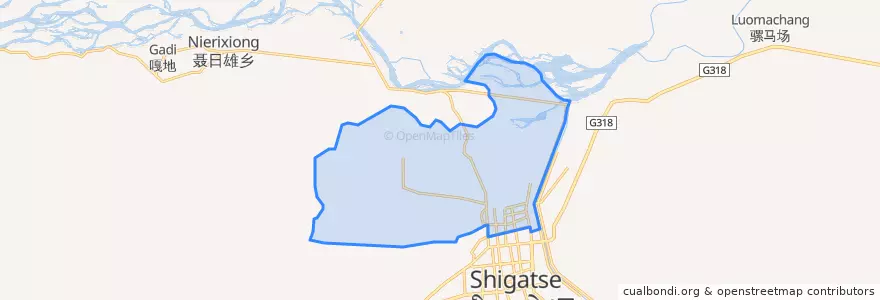 Mapa de ubicacion de 城北街道.