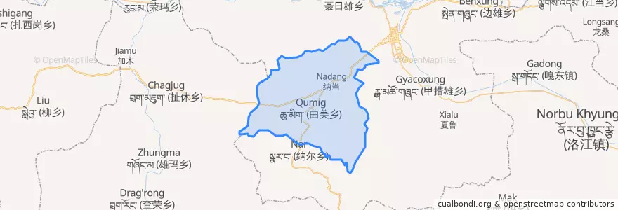 Mapa de ubicacion de 曲美乡.