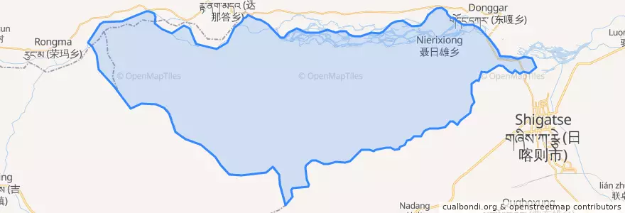 Mapa de ubicacion de 聂日雄乡.