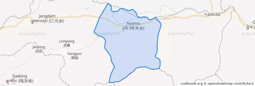 Mapa de ubicacion de 年木乡.
