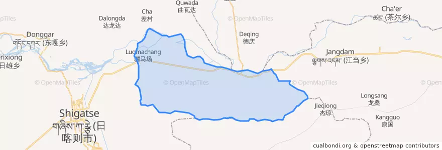 Mapa de ubicacion de 边雄乡.