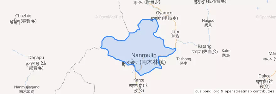 Mapa de ubicacion de 南木林镇.