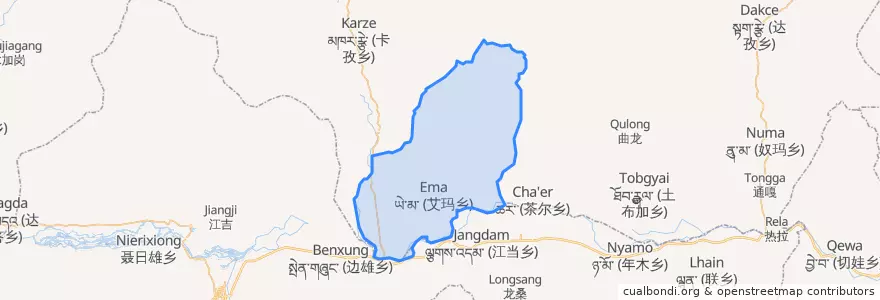Mapa de ubicacion de 艾玛乡.