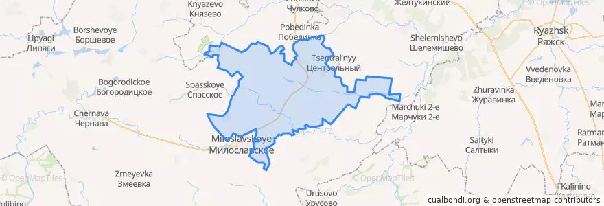 Mapa de ubicacion de Горняцкое сельское поселение.