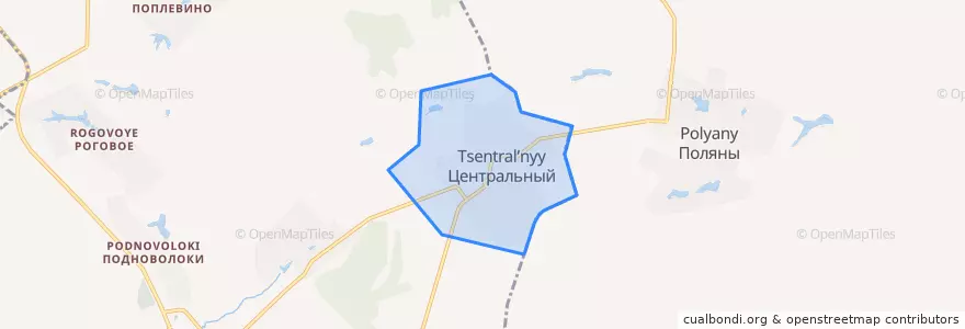 Mapa de ubicacion de Центральное городское поселение.