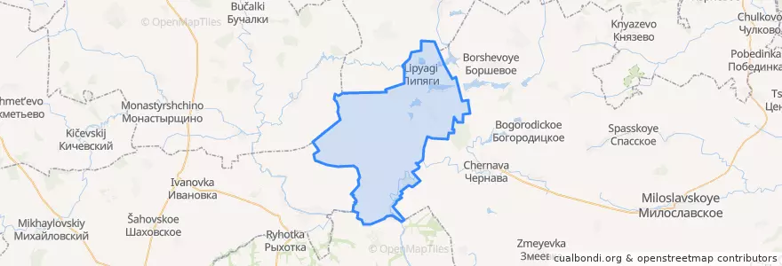 Mapa de ubicacion de Липяговское сельское поселение.
