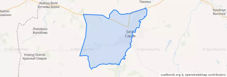 Mapa de ubicacion de Сараевское городское поселение.