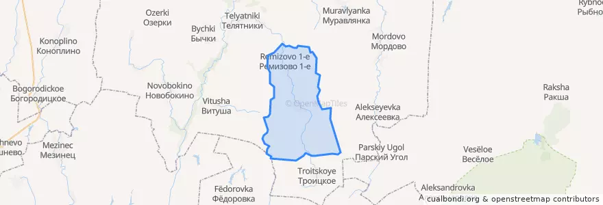 Mapa de ubicacion de Напольновское сельское поселение.