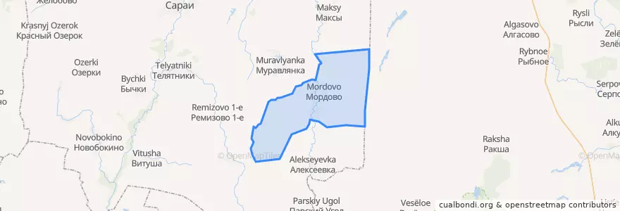 Mapa de ubicacion de Ягодновское сельское поселение.