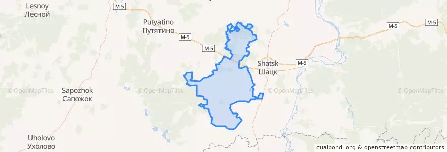Mapa de ubicacion de Ольховское сельское поселение.