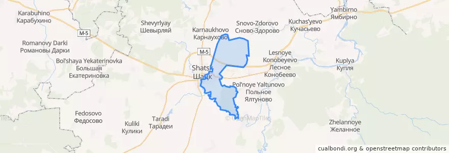 Mapa de ubicacion de Чернослободское сельское поселение.