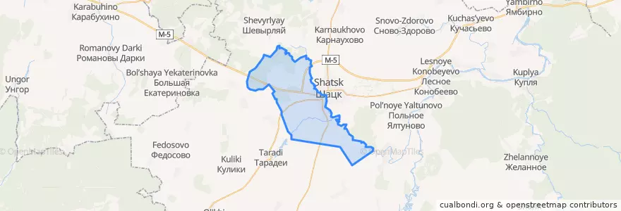 Mapa de ubicacion de Казачинское сельское поселение.