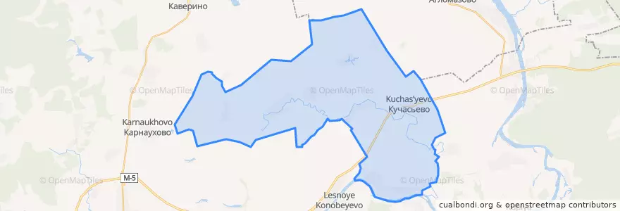 Mapa de ubicacion de Кучасьевское сельское поселение.